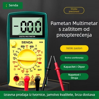 Shengda inteligentan multimetar s 8,3 milijuna mjerenja, višenamjenski univerzalni mjerni instrument za kućnu upotrebu, mjerenje napona i struje