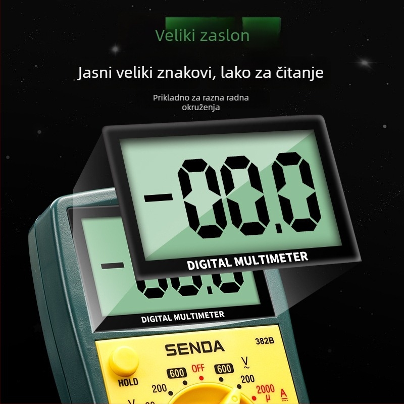 Shengda inteligentan multimetar s 8,3 milijuna mjerenja, višenamjenski univerzalni mjerni instrument za kućnu upotrebu, mjerenje napona i struje