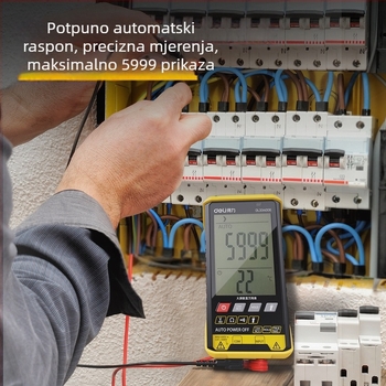 Deli multimetar s velikim zaslonom, 5999 znamenki, tri u jednom, CAT III, profesionalna upotreba