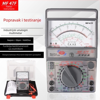 MF47 analogni multimetar s pokazivačem - unutarnji magnetski mehanički sustav, visoka preciznost, UL certificiran, za studente