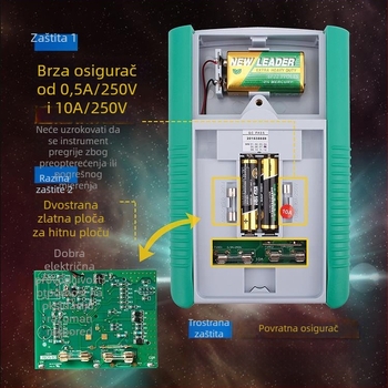Analogni multimetar MT-2017 s mjerenjem kapaciteta, otpora, provjerom kontinuitete uz zvučnik i mjerenje struje