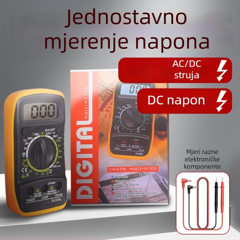 XL830L Digitalni multimetar – Visoka preciznost mjerenja napona, Prijenosni, Namijenjen električnoj održavanju