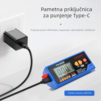 Yaxun 820D Inteligentni glasovni multimetar – stolni, prijenosni, s Type-C punjenjem, digitalni visoke preciznosti