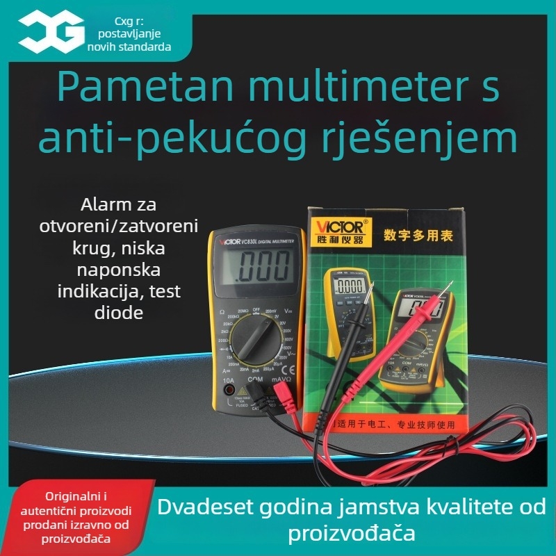 VC830L Mini kućni digitalni multimetar s automatskom visokom preciznošću i digitalnim zaslonom — Victorvictory