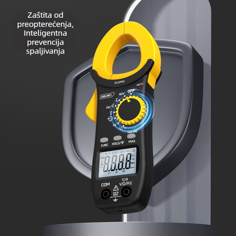 DL8440 kleštni multimetar - digitalni, visoke preciznosti, veliki zaslon, višenamjenski