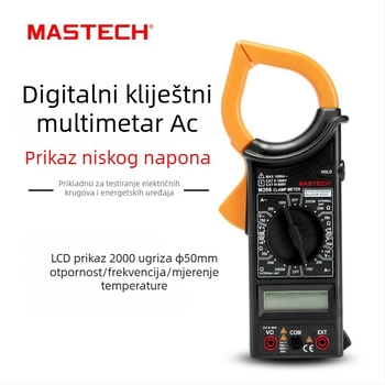 Huayi M266F digitalni klemometar visokog preciznosti, mjerenje AC/DC, test dioda, pohrana podataka