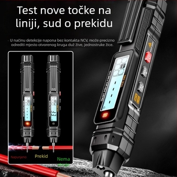 Električno pero-multimetar — digitalni mjerač napona, visoka preciznost, više funkcija, test kontinuiteta i indukcije