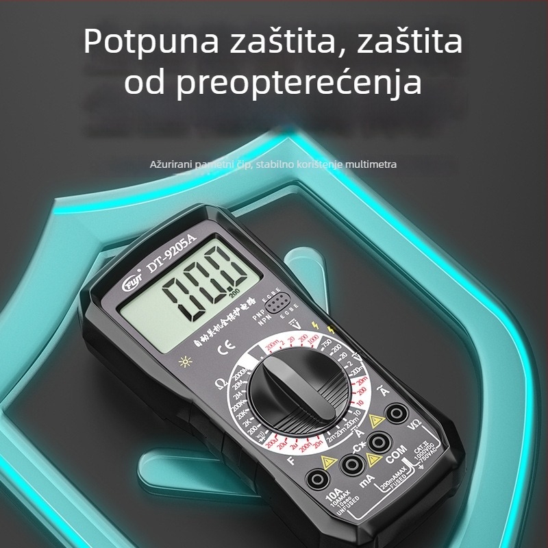 Fengwick DT9205A Digitalni multimetar – Zaštita od opeklina, Visoka preciznost, Mjerenje AC struje