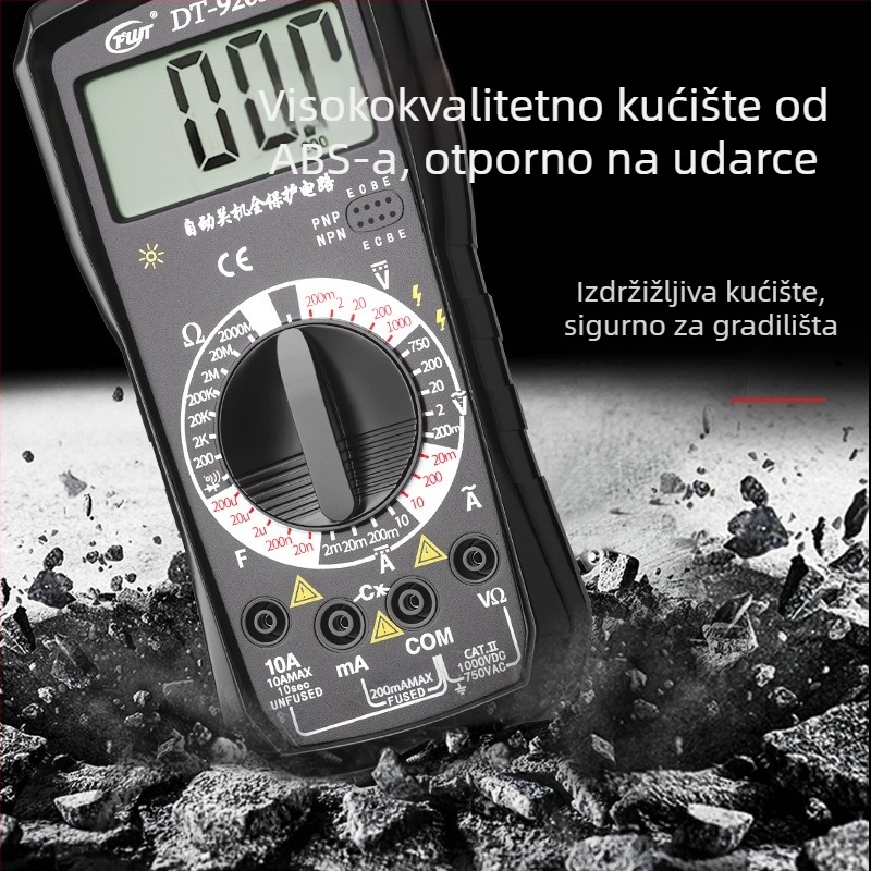 Fengwick DT9205A Digitalni multimetar – Zaštita od opeklina, Visoka preciznost, Mjerenje AC struje
