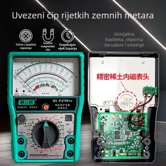 Multimetar 470Pro – potpuno opseg, inteligentan, zaštita od opeklina, pokazivački tip, digitalni multimetar za električare