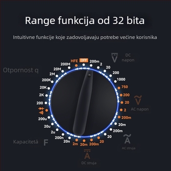 9205 digitalni multimetar — automatski, višefunkcionalan alat za elektrikare, profesionalna upotreba, zaštita od pregrijavanja i automatsko isključivanje