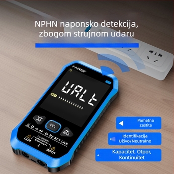 Fnirsi S1 digitalni multimetar visoke preciznosti, potpuno automatski, prijenosni i ultra-tanki, zaštita od pregrijavanja, digitalni prikaz, za električare