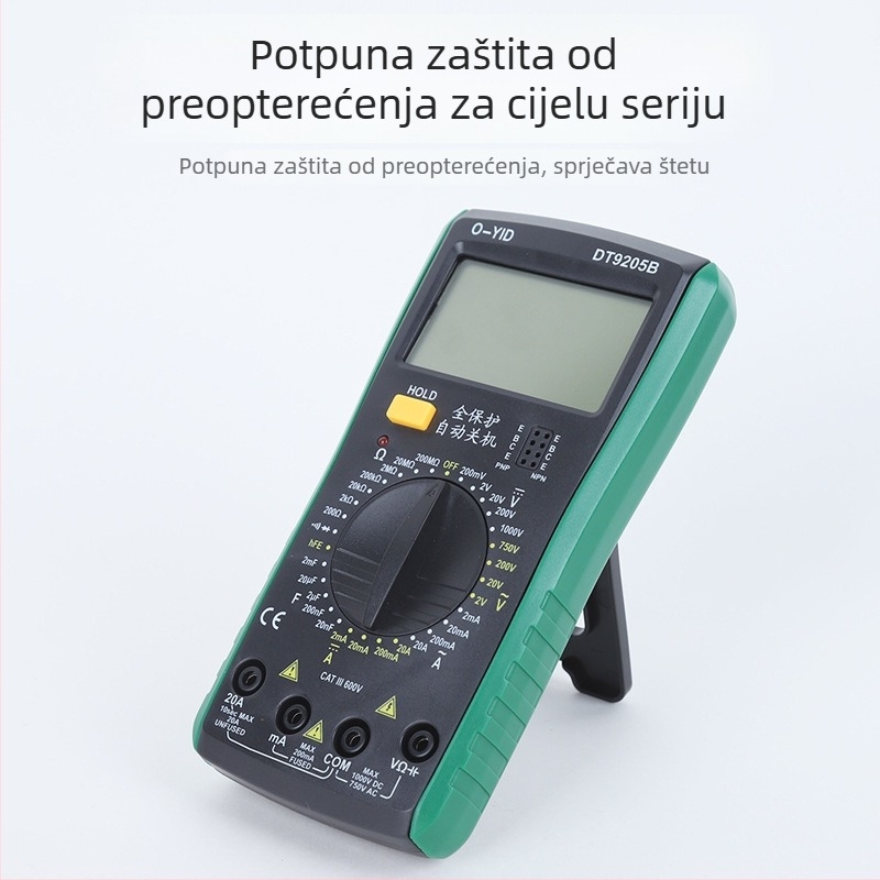 Ouyide Digitalni multimetar, otporan na pregrijavanje, visoka preciznost, profesionalna uporaba