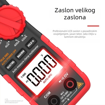 TA8315D Visoko precizan digitalni klipsni multimetar za AC/DC, klipsni tip univerzalnog mjernog uređaja, 600 A, 40 MΩ, 1000 V