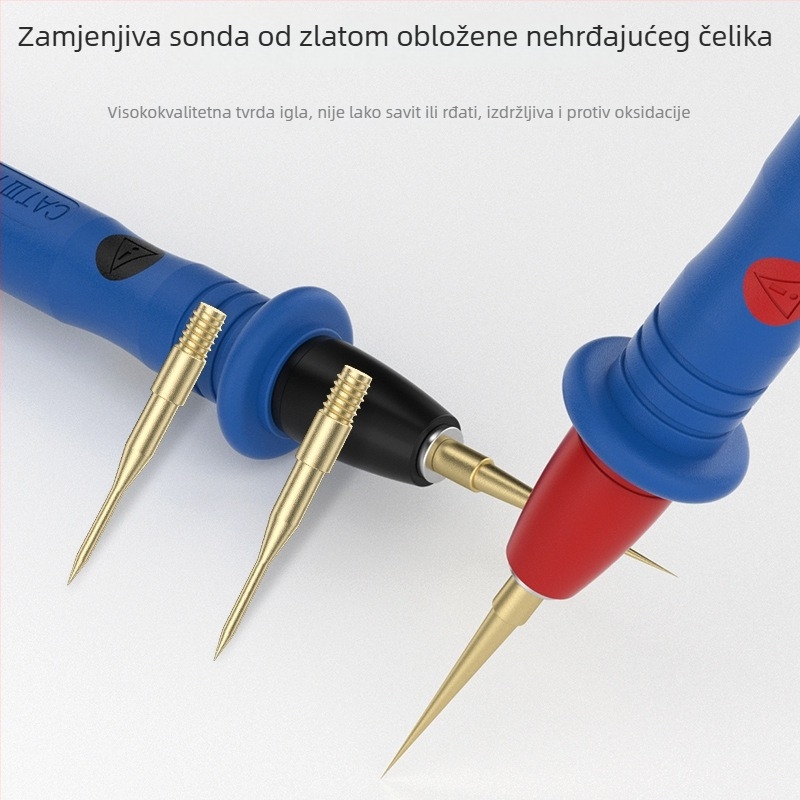Multimetar pero SS-024B s zamjenjivim vrhom, tijelo od nehrđajućeg čelika, mekani silikon grip