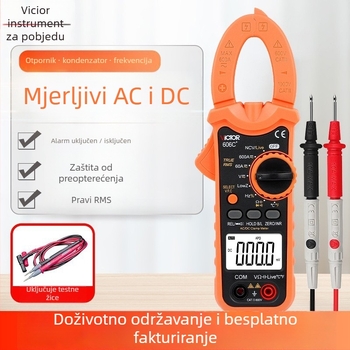 VC606B/C klešta multimetar – digitalni ampermetar, visoka preciznost, tip klešta, višenamjenski