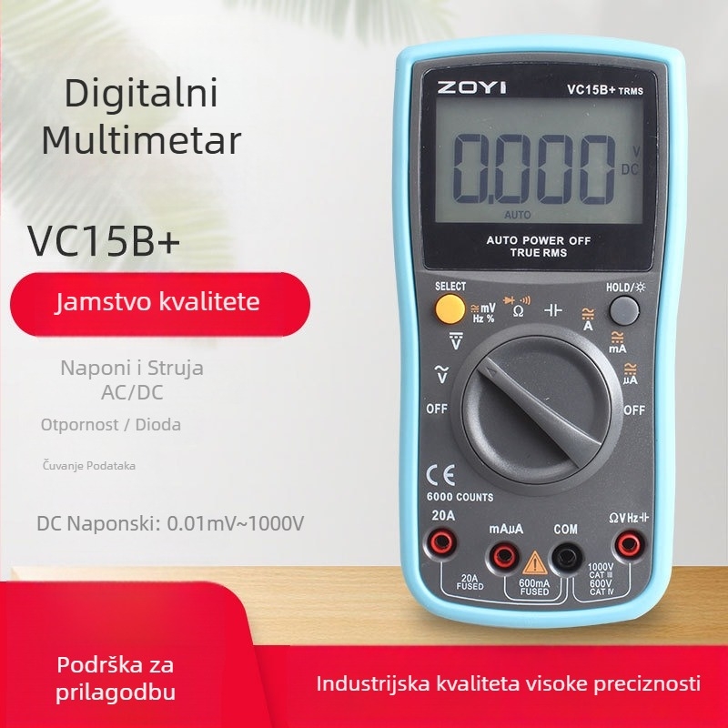 Digitalni multimetar VC15B/17B, ručni, profesionalna upotreba, spreman za privatnu oznaku