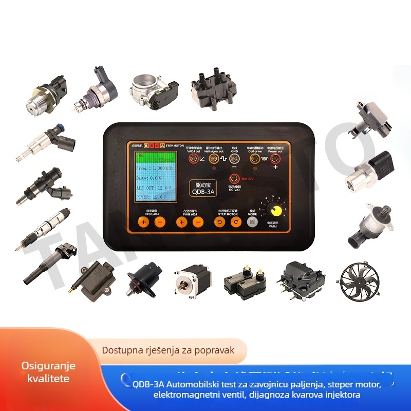 QDB-3A automobilni tester zapaljne zavojnice s motorom s korakom, solenoidnim ventilom i pogonom injektora