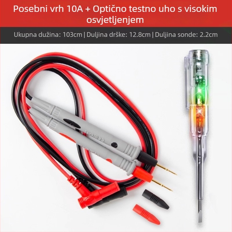 Kabel za multimetar s probama i konektorima, ultraoštrim čeličnim vrhom, silikon vodič, univerzalne i specijalizirane žice, pribor za sonde multimetra