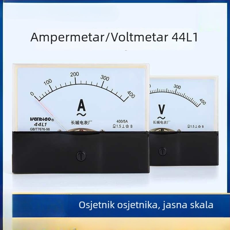 AC voltmetar i ampermetar, model 44L1-V, raspon napona 44L10–250V, 450V, 300V, 10080