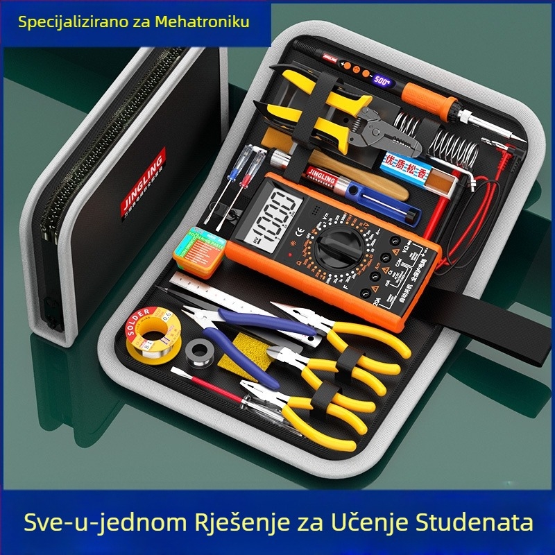 Set za obuku: multimetar i lemilica s digitalnim zaslonom, unutarnje grijanje, kutija alata električara