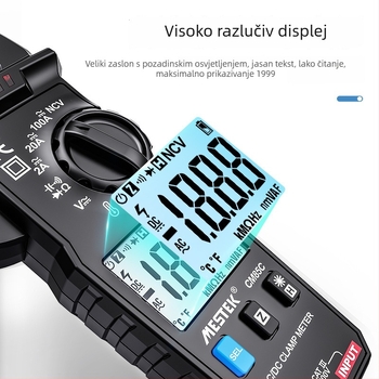 Klemni ampermetar, višenamjenski digitalni mjerni instrument, model YW-CM85C-000, brend MESTEK, mjerni raspon: 1