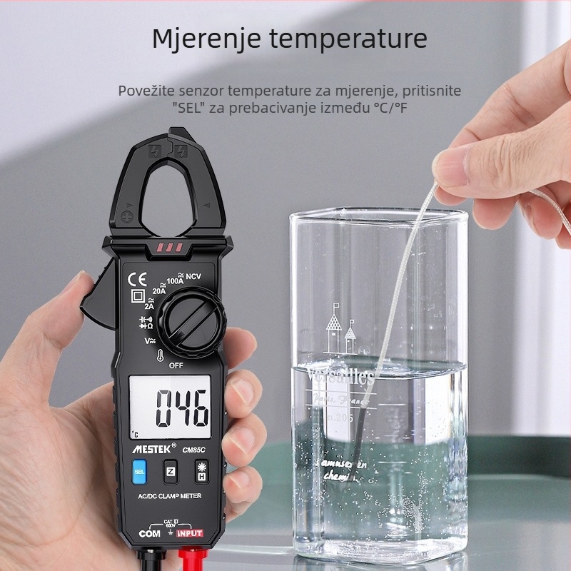 Klemni ampermetar, višenamjenski digitalni mjerni instrument, model YW-CM85C-000, brend MESTEK, mjerni raspon: 1