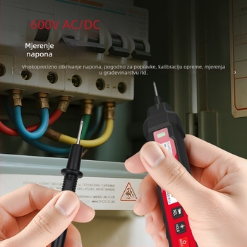 Delixi Electric inteligentni pen-stilni multimetar s bezkontaktnim mjerenjem napona, 600V AC/DC, dvostruka funkcija