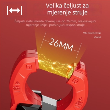 Youyi visoko precizan klampometar, višenamjenski digitalni multimetar za AC