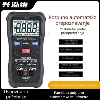 Digitalni multimetar, potpuno automatski, zaštita od izgaranja, višenamjenski, pouzdan alat za električare