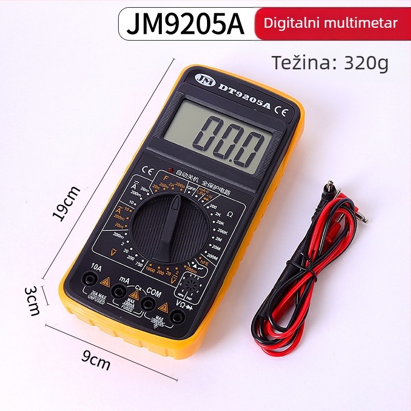 Digitalni mjerač za električare - Jincheng brand; Kućna i profesionalna uporaba; Uvoz: Ne; Privatna oznaka: Ne