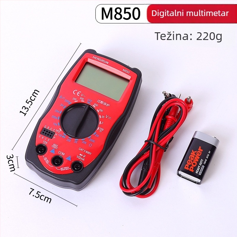 Digitalni mjerač za električare - Jincheng brand; Kućna i profesionalna uporaba; Uvoz: Ne; Privatna oznaka: Ne