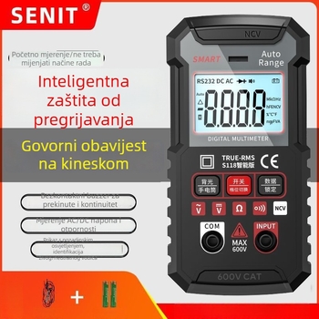Potpuno automatski digitalni multimetar – visoka preciznost, automatski raspon, zaštita od izgaranja, višenamjenski alat za održavanje električara