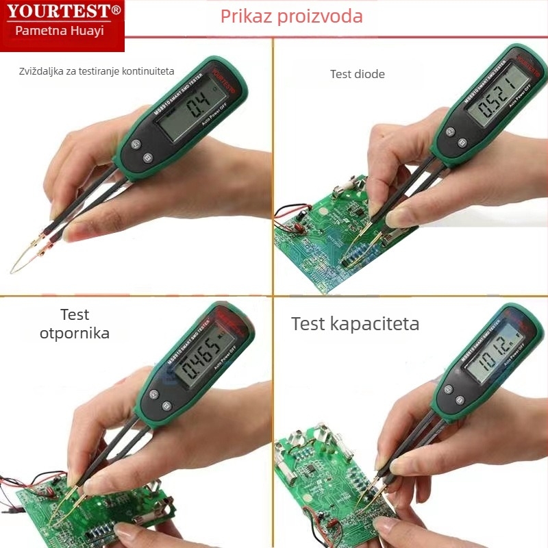 Huayi MS8910A inteligentni klip za testiranje SMD otpornika i kondenzatora s automatskom identifikacijom