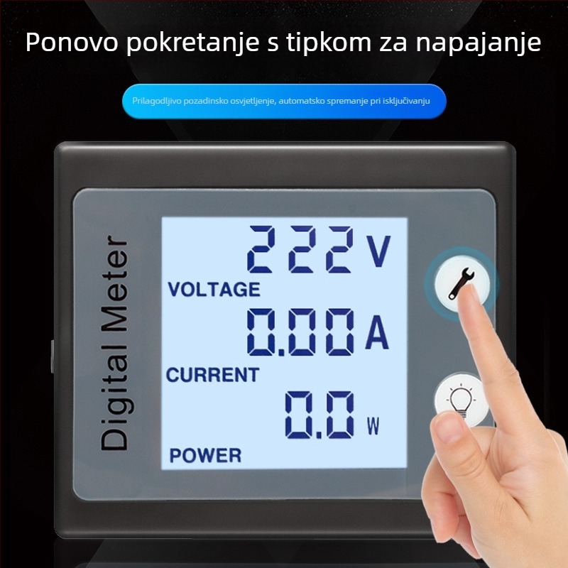 Peacefair AC višenamjenski digitalni voltmetar i ampermetar sa praćenjem snage, napajanje 260 V