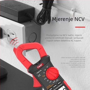 Teanz TA8315A kleštni mjerni uređaj, visokoprecizni digitalni ampermetar, višenamjenski kleštni univerzalni mjerni alat, 600 A, 1000 V, 40 MΩ