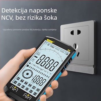 Potpuno automatski punjivi digitalni multimetar visoke preciznosti, zaštita od sagorijevanja, digitalni s velikim zaslonom, za električare u održavanju