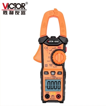 Victor VC606E digitalni kleštni multimetar za AC struju, LCD zaslon, raspon 4A–600A VC606D