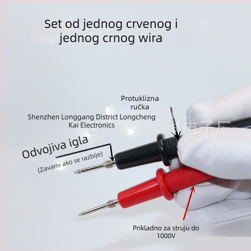 Kelin testna vod za multimetar s odvojivim vrhom igle, navojna sonda MF50/MF368, univerzalna upotreba