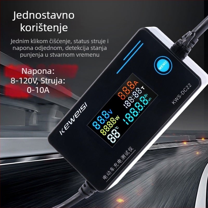 KWS-DC22 Digitalni mjerač napona i struje; napajanje 8-12V; raspon mjerenja 8-120V; točnost 1%