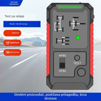 Automobilski tester releja – napajanje Type-C, USB litij baterija, prijenosni detektor releja, model H730/H733