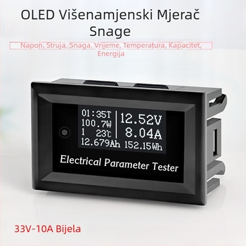 RIDEN Višenamjenski OLED voltmetar, ampermetar, wattmetar, termometar i tester kapaciteta baterije