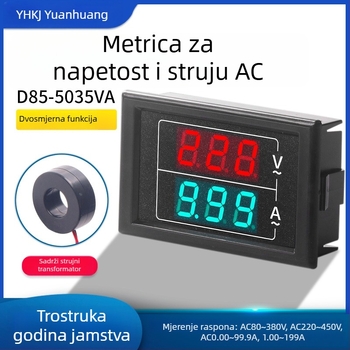 D85-5035VA AC volt- i ampermetar, visokoprecizan digitalni dvostruki zaslon, trofazno, 60-500V AC