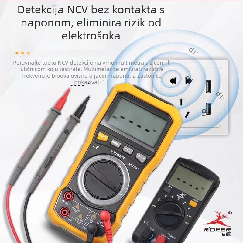 Multimetar s digitalnim zaslonom – visoka preciznost, inteligentan, univerzalni električni mjerni instrument za električare