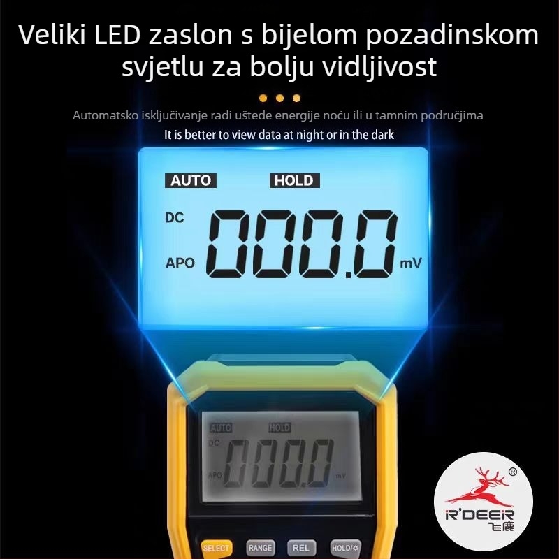 Multimetar s digitalnim zaslonom – visoka preciznost, inteligentan, univerzalni električni mjerni instrument za električare