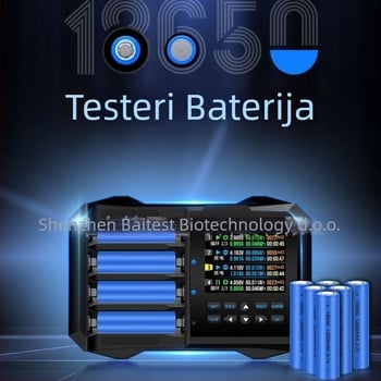 Tester litijevih baterija 18650, četiri kanala, 3,7V, četiri utora za brzo punjenje BTS04
