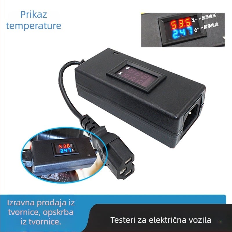 Detektor punjača za električna vozila s digitalnim zaslonom, raspon 5V-96V, mjeri struju i napon za inspekciju i održavanje