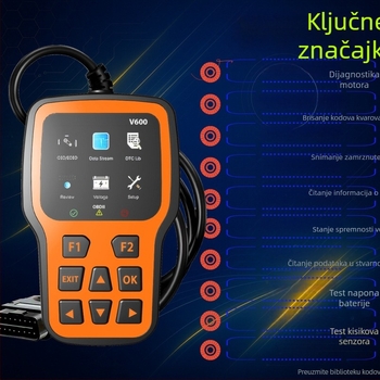 OBD2 alat za dijagnostiku kvarova automobila V600 tvrtke Obdxpert, 12V, -30°C do 70°C, kompatibilan s OBD-II/EOBD