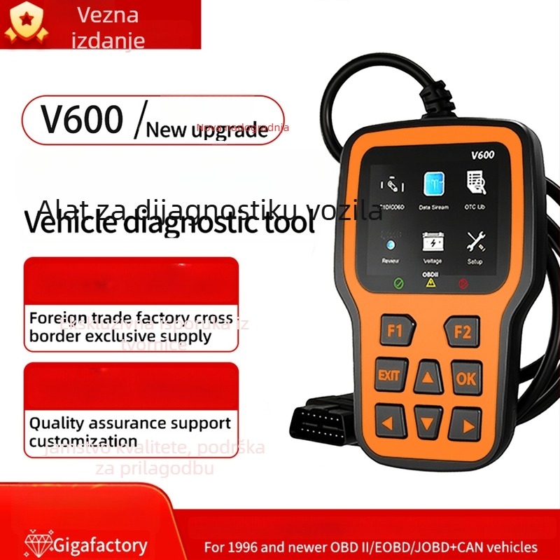 OBD2 alat za dijagnostiku kvarova automobila V600 tvrtke Obdxpert, 12V, -30°C do 70°C, kompatibilan s OBD-II/EOBD