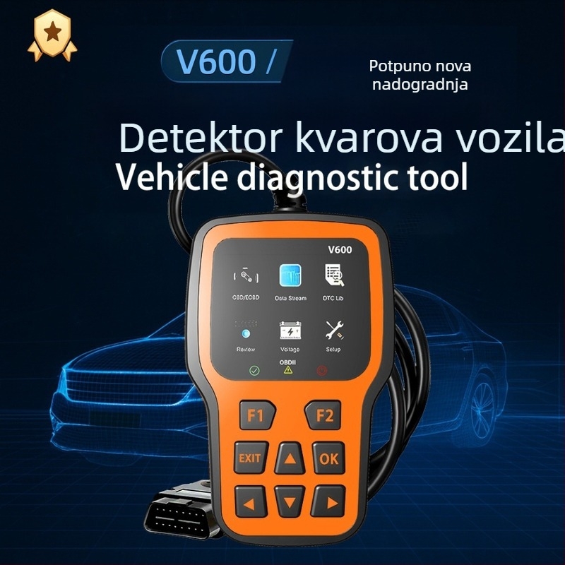 OBD2 alat za dijagnostiku kvarova automobila V600 tvrtke Obdxpert, 12V, -30°C do 70°C, kompatibilan s OBD-II/EOBD